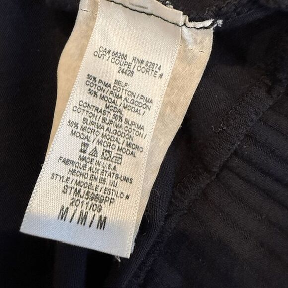 Splendid Sayer Cardigan Black Open Front Ribbed Lapel and Sleeves Size Medium - Picture 5 of 9